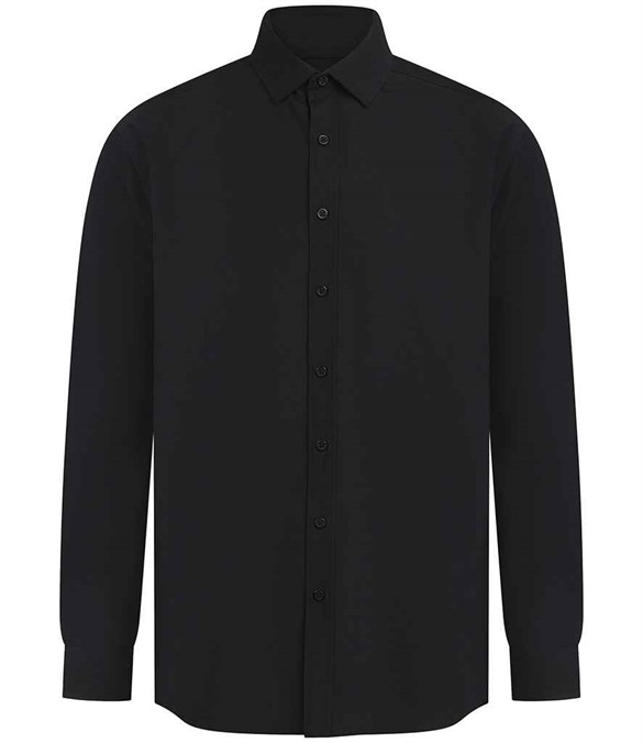 Henbury Long Sleeved Cotton Feel Coolplus® Shirt