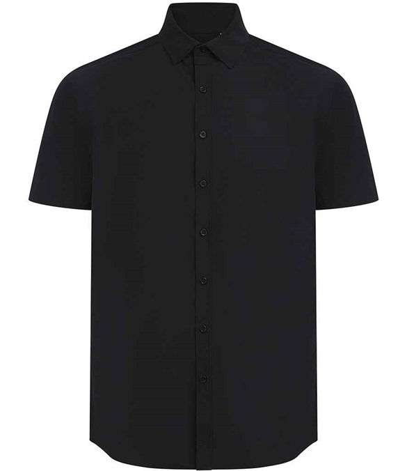 Henbury Short Sleeved Cotton Feel Coolplus Shirt