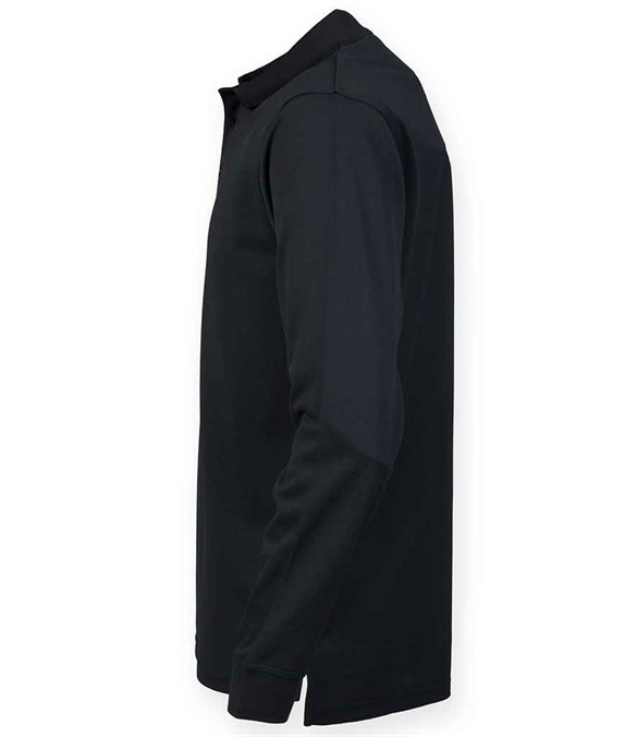 Henbury Unisex Long Sleeve Coolplus Piqu? Polo Shirt