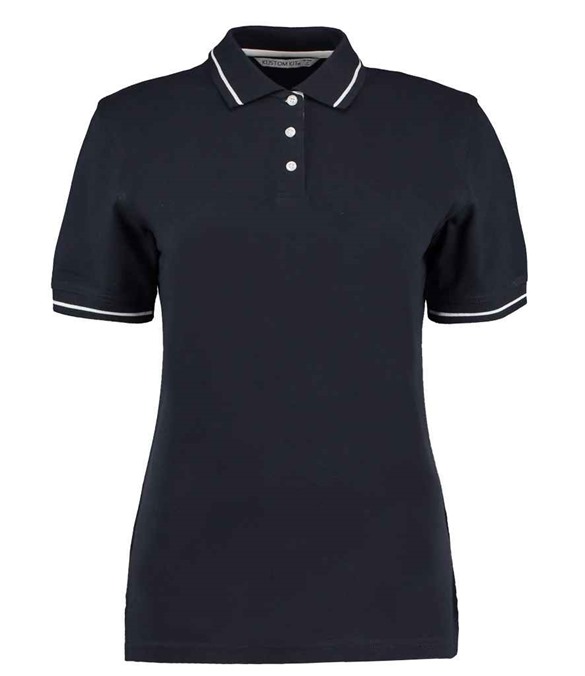 Kustom Kit Ladies St Mellion Tipped Cotton Piqué Polo Shirt