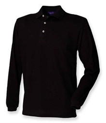Henbury Long Sleeve Cotton Piqu? Polo Shirt