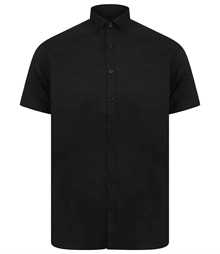 Henbury Modern Short Sleeve Slim Fit Oxford Shirt