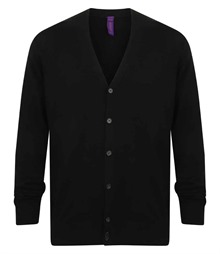 Henbury Lightweight Cotton Acrylic V Neck Cardigan