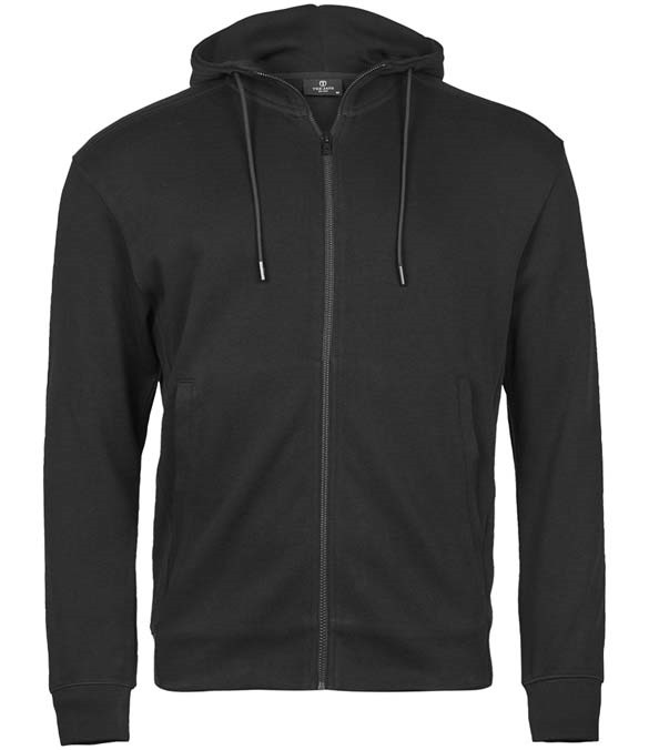 Tee Jays Ribbed Interlock Full Zip Hooded Sweatshirt